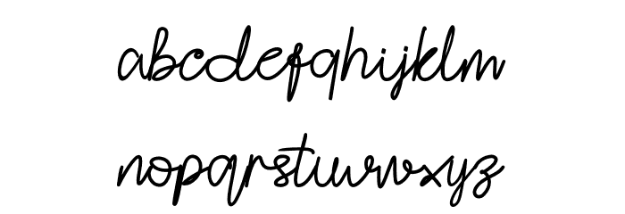 Handoyo Signature personal use Font LOWERCASE