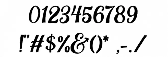 HandpackScriptDEMO Font OTHER CHARS