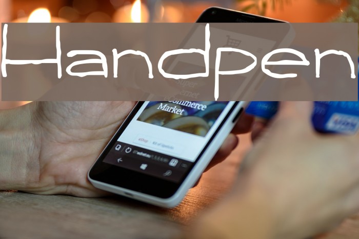 Handpen Schriftart examples