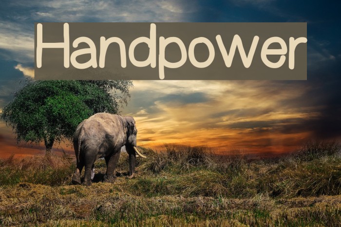 Handpower Font examples