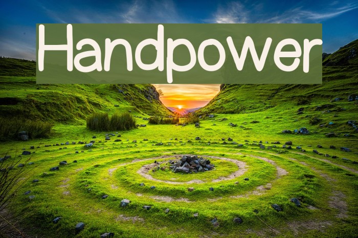Handpower Font examples