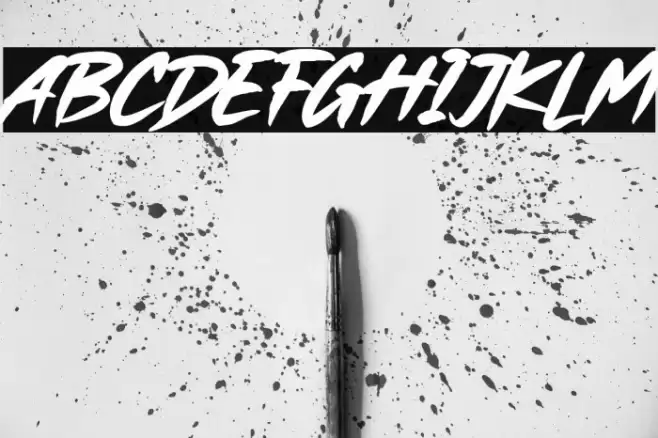 Hands Brush Font examples