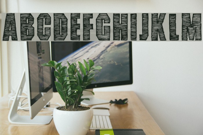 Hands Up! Font examples