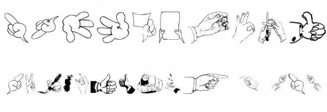 Hands Font OTHER CHARS