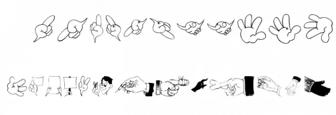 Hands 字体 大写