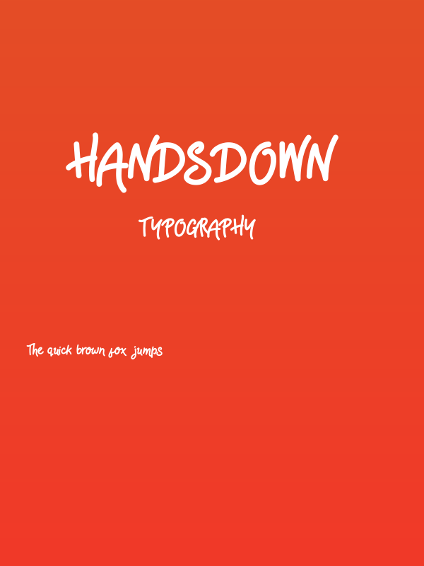 HandsDown Poster
