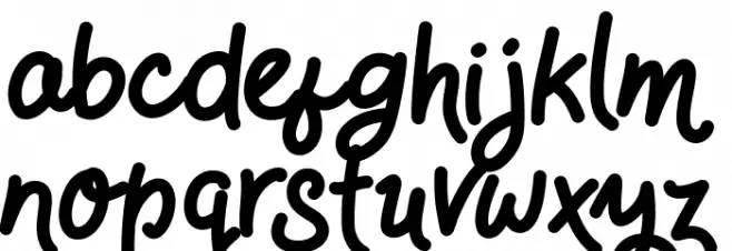 HandsDown Schriftart Kleinbuchstaben
