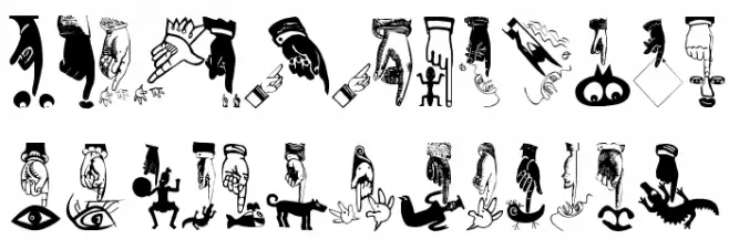 HandsDown Шрифта ВЕРХНИЙ