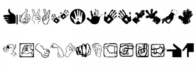 HandsOnly Schriftart Groß