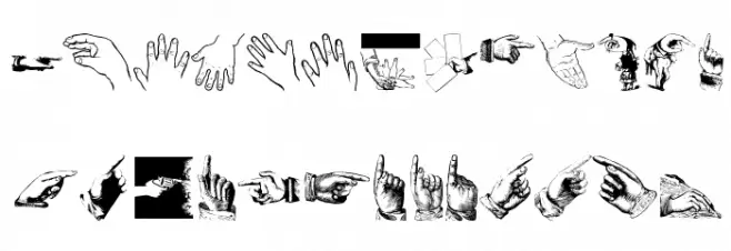 HandsUp Font Litere mari