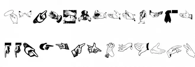 HandsUpHandsDown Шрифта ВЕРХНИЙ