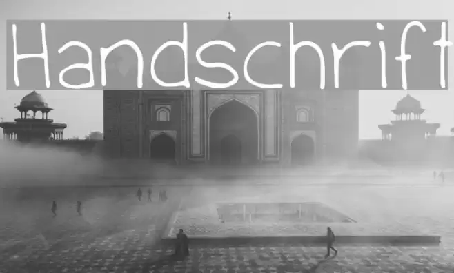 Handschrift Font examples