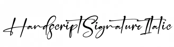 Handscript Signature Italic  font caratteri gratis