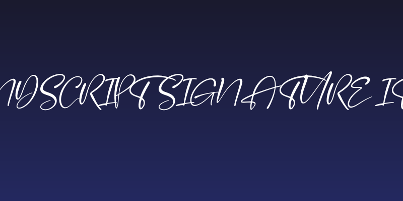 Handscript Signature Italic Social Header