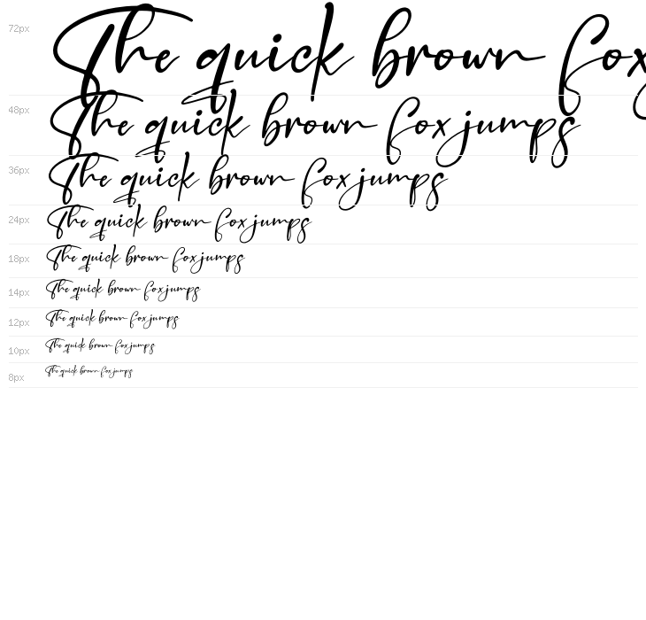 Handscript Signature Italic Waterfall