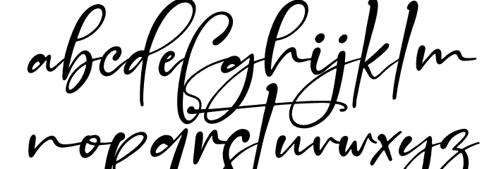 Handscript Signature Italic Font LOWERCASE