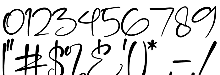 Handscript Signature Font OTHER CHARS