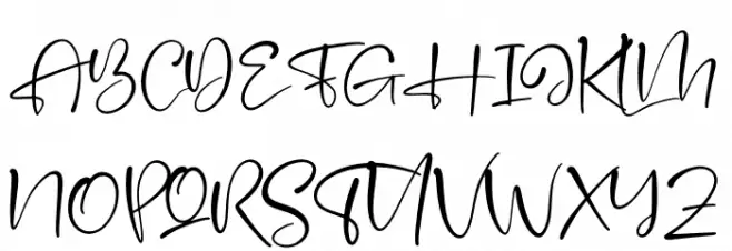 Handscript Signature Fuentes MAYÚSCULAS