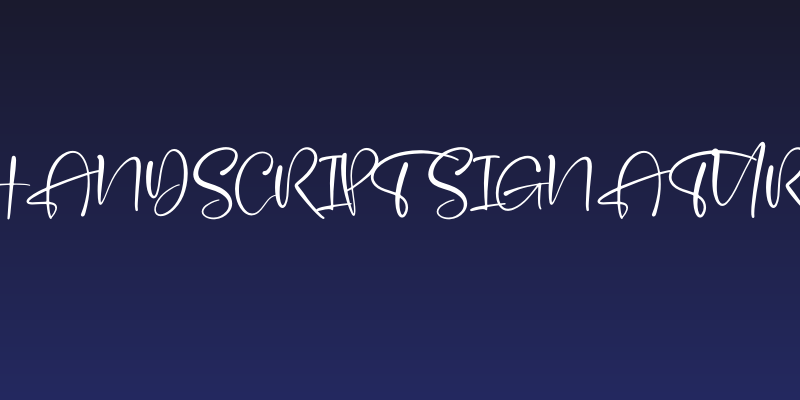 Handscript Signature Social Header
