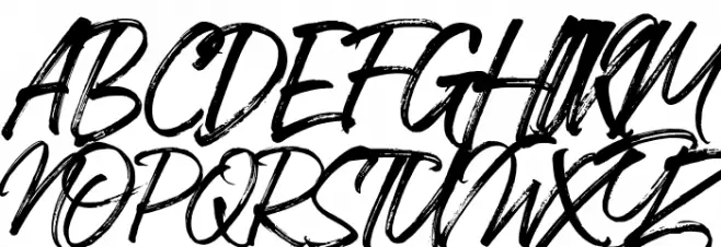 Handscript फ़ॉन्ट अपरकेस