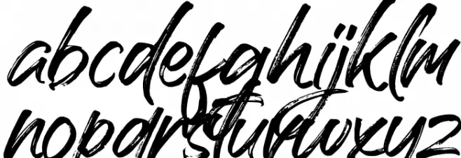 Handscript फ़ॉन्ट लोअरकेस