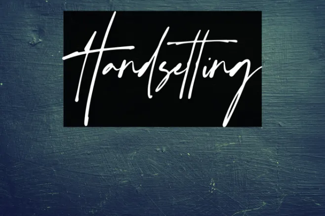 Handsetting Example 1