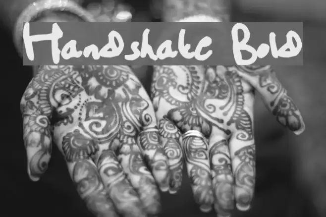 Handshake Bold Font examples