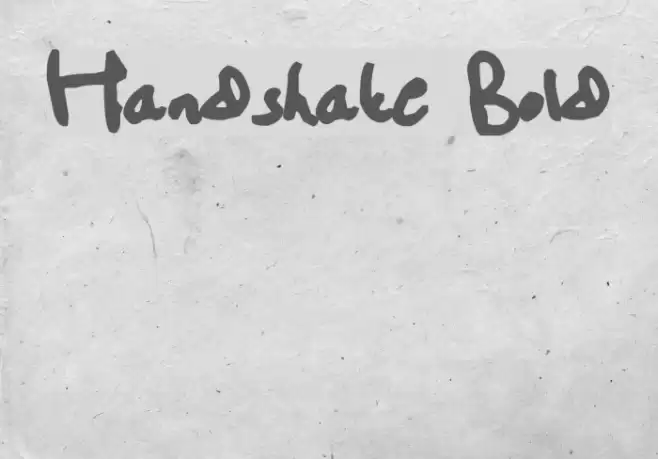 Handshake Bold Font examples