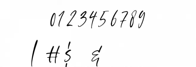 Handsnow Font OTHER CHARS