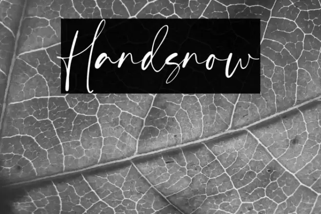 Handsnow Font examples