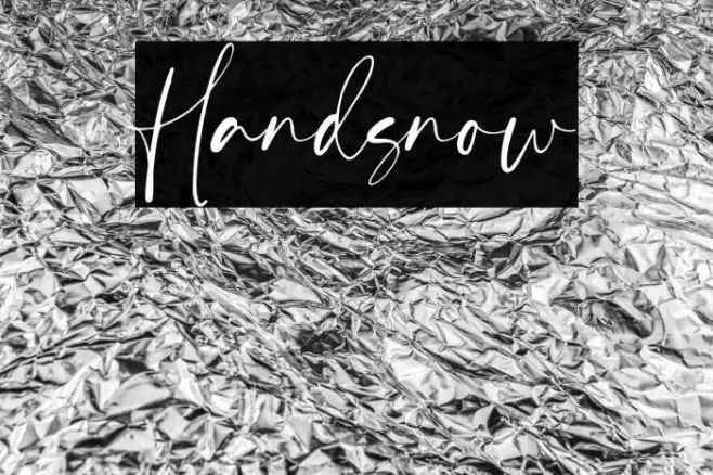 Handsnow Font examples