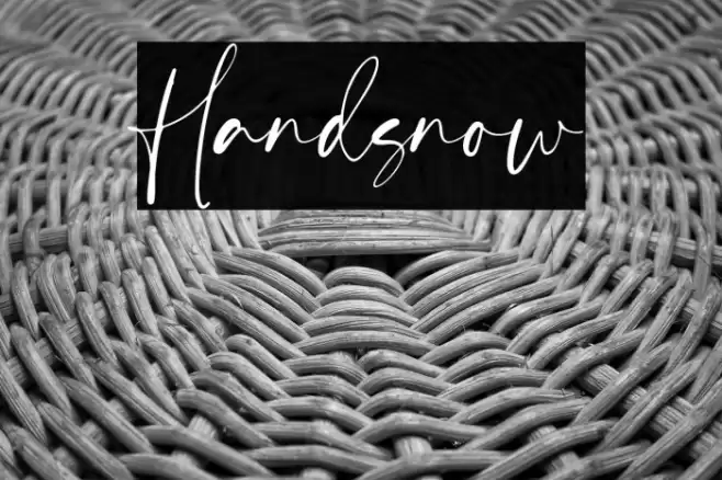 Handsnow Font examples