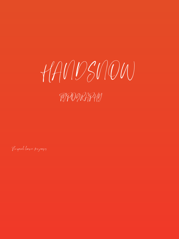 Handsnow Poster