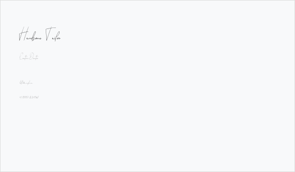 Handsome Tailor Business Card