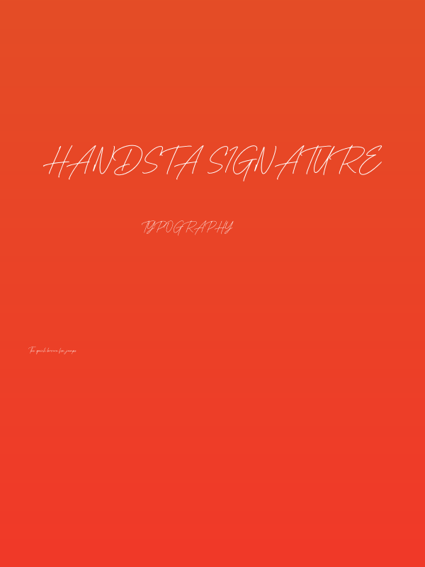 Handsta Signature Poster