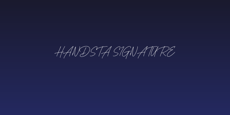 Handsta Signature Social Header