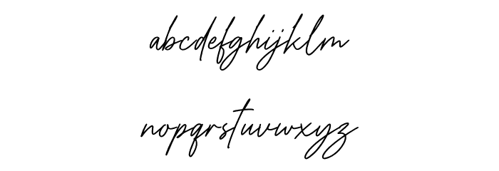 Handsta Signature フォント 小文字