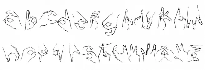 Handstand Schriftart Groß
