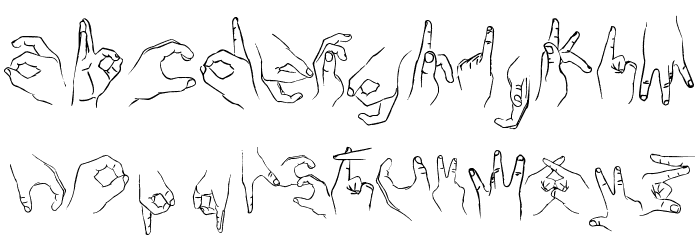 Handstand Font LOWERCASE