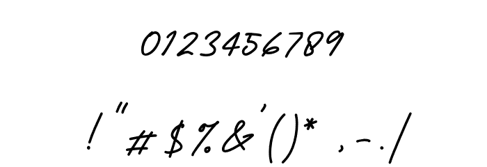Handswell - Personal Use Font OTHER CHARS