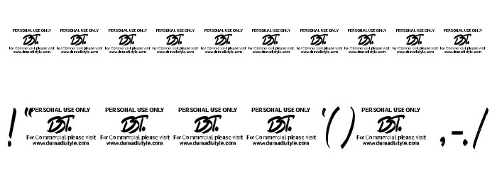 Handtagle Font OTHER CHARS