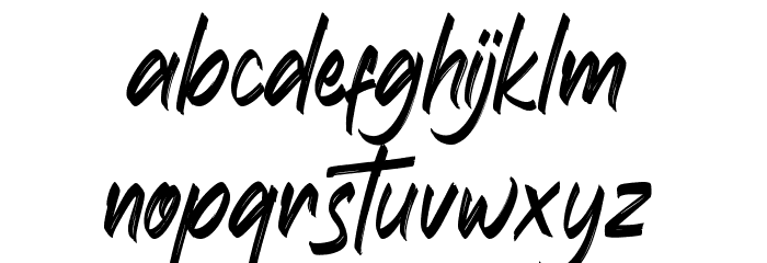 Handtagle Font LOWERCASE