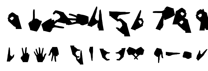 Handtalk Font OTHER CHARS