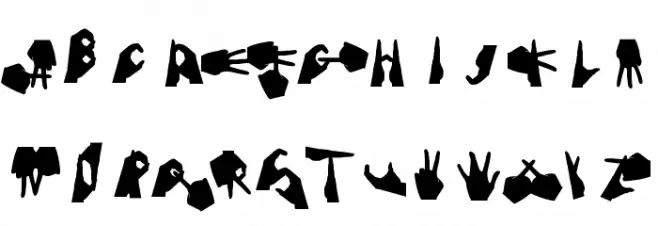 Handtalk Fuentes MAYÚSCULAS