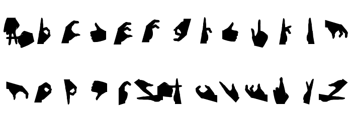 Handtalk Font LOWERCASE