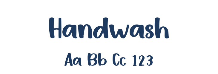 Handwash Font Preview