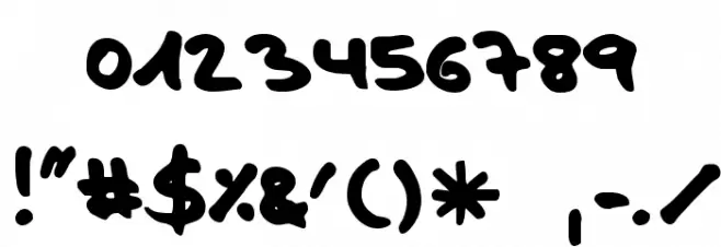 Handwerk Font OTHER CHARS