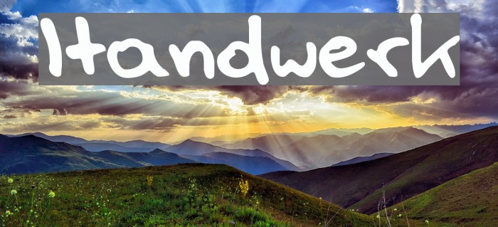 Handwerk Font examples