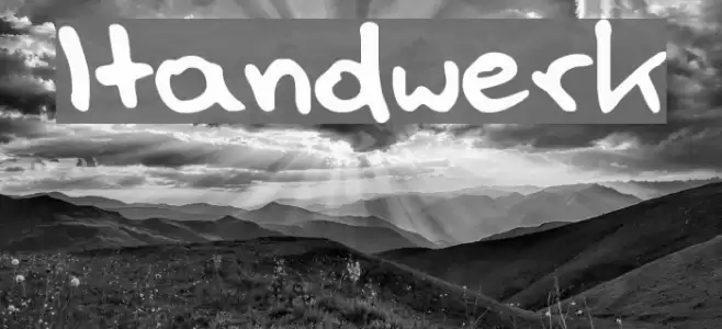 Handwerk Font examples