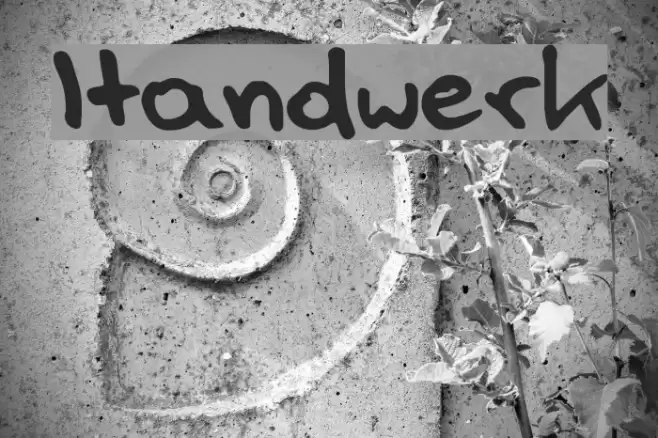 Handwerk Font examples